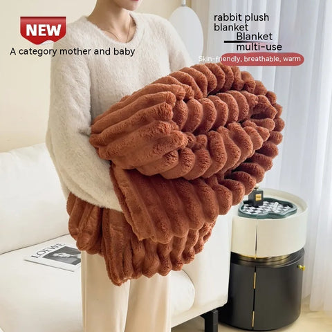 Soft Rabbit Fur Blanket