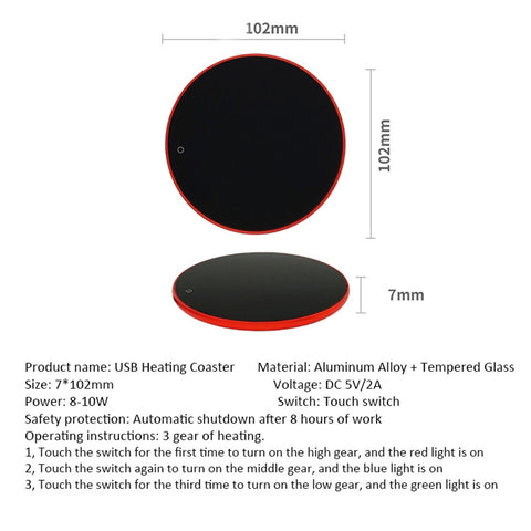 USB Mug Warmer with Touch Control