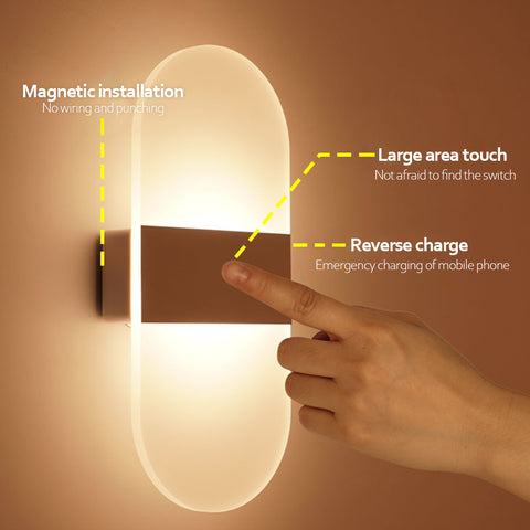 USB Charging Sensor Wall Lamp